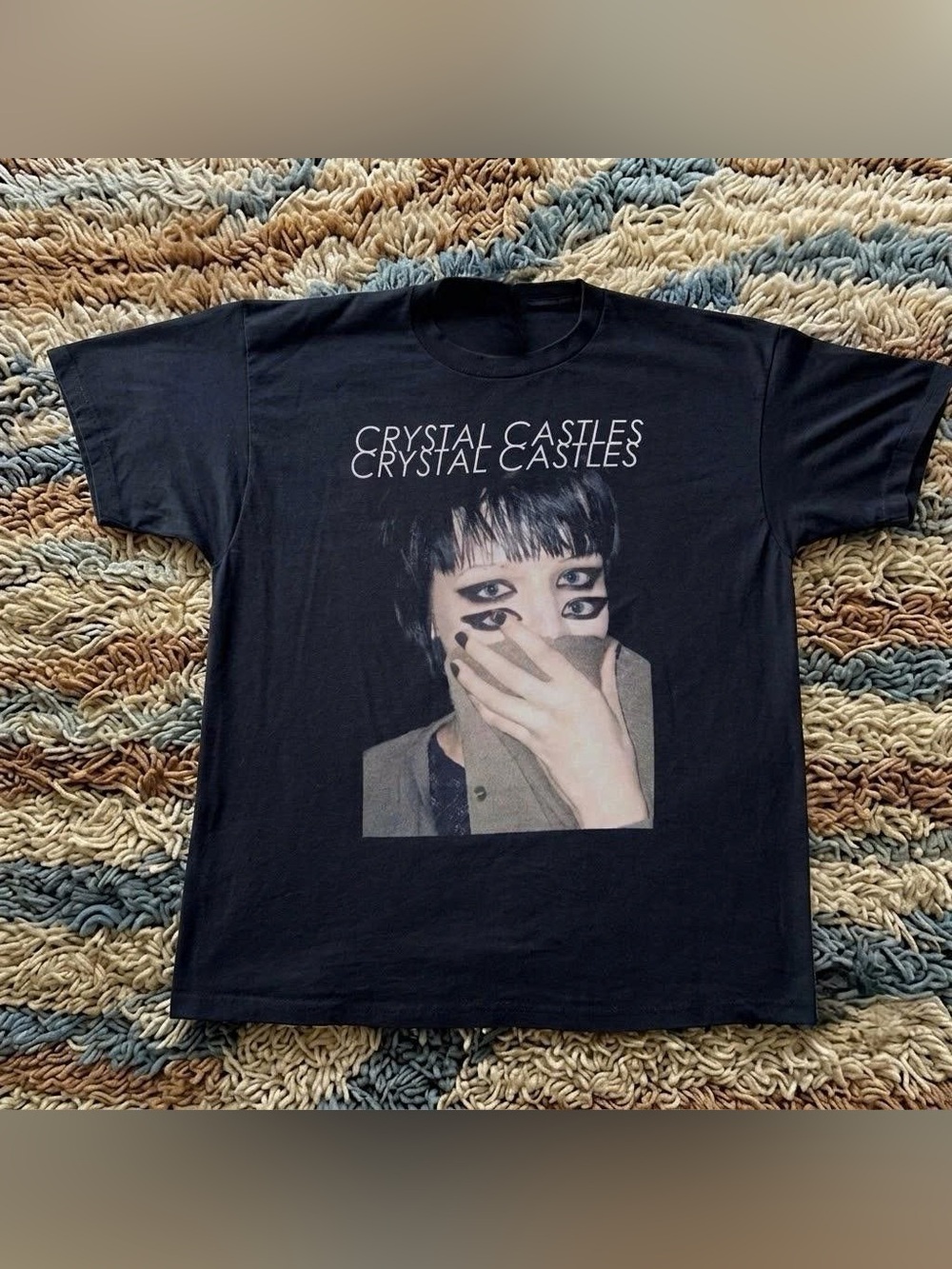 Vintage Black Crystal Castles Photo Graphic Tee